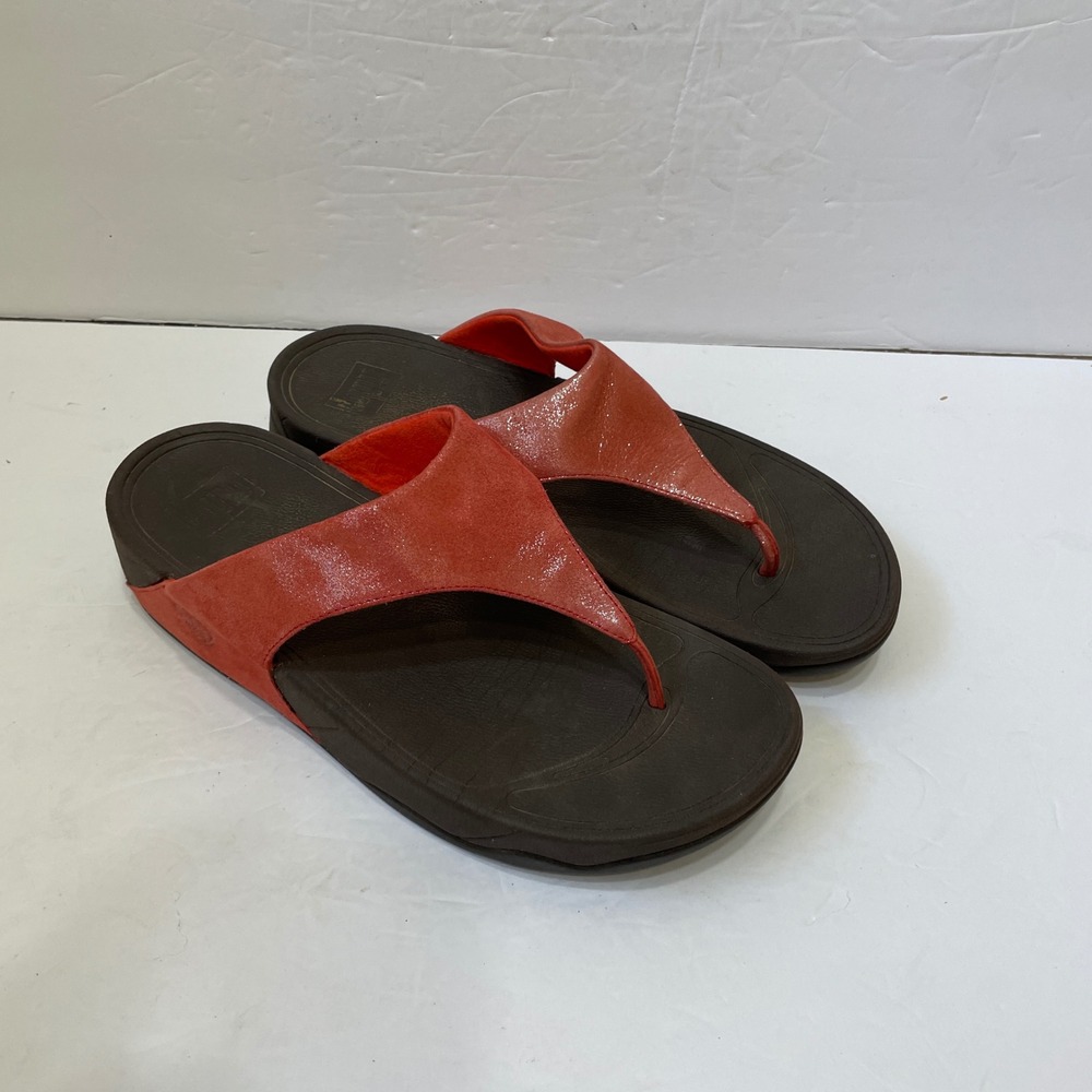 FITFLOP LULU SHIMMERLUX SANDALS IN‎ CORAL